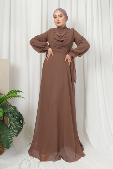 BROWN  -   EVENING DRESS  