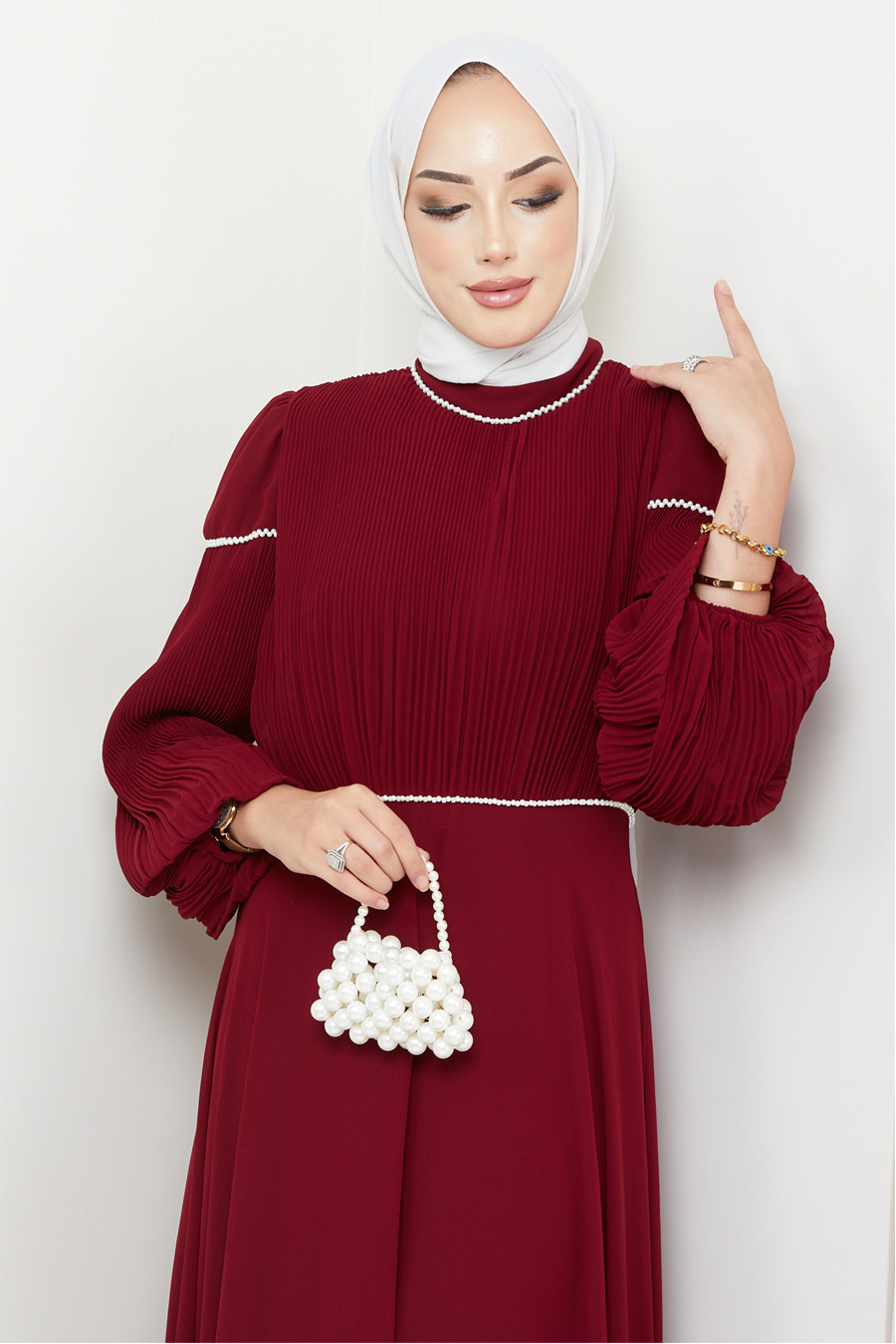 CLARED RED  EVENING DRESS  