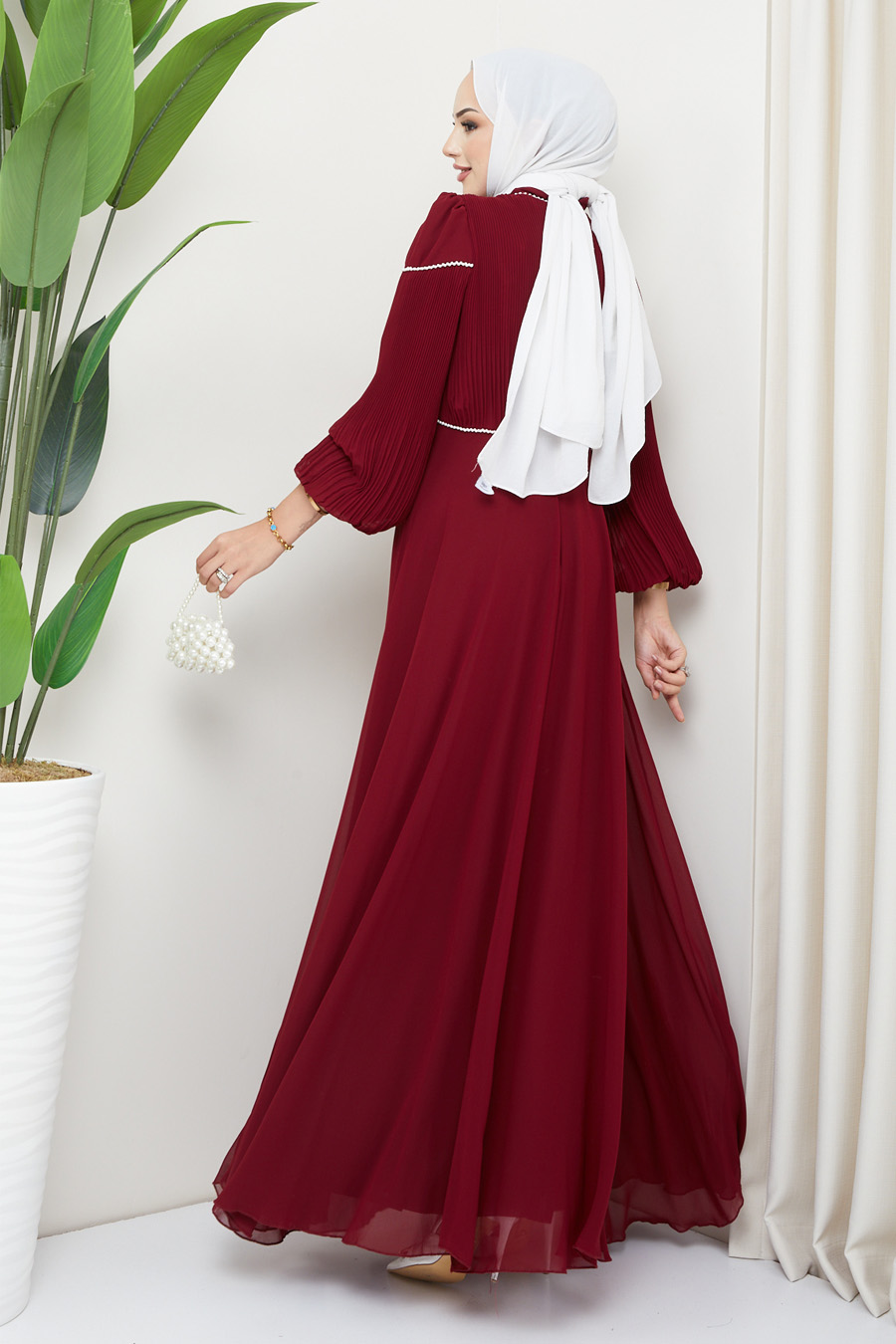 CLARED RED  EVENING DRESS  