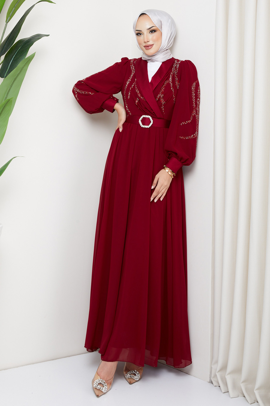 CLARED RED  EVENING DRESS   CLARED RED  EVENING DRESS