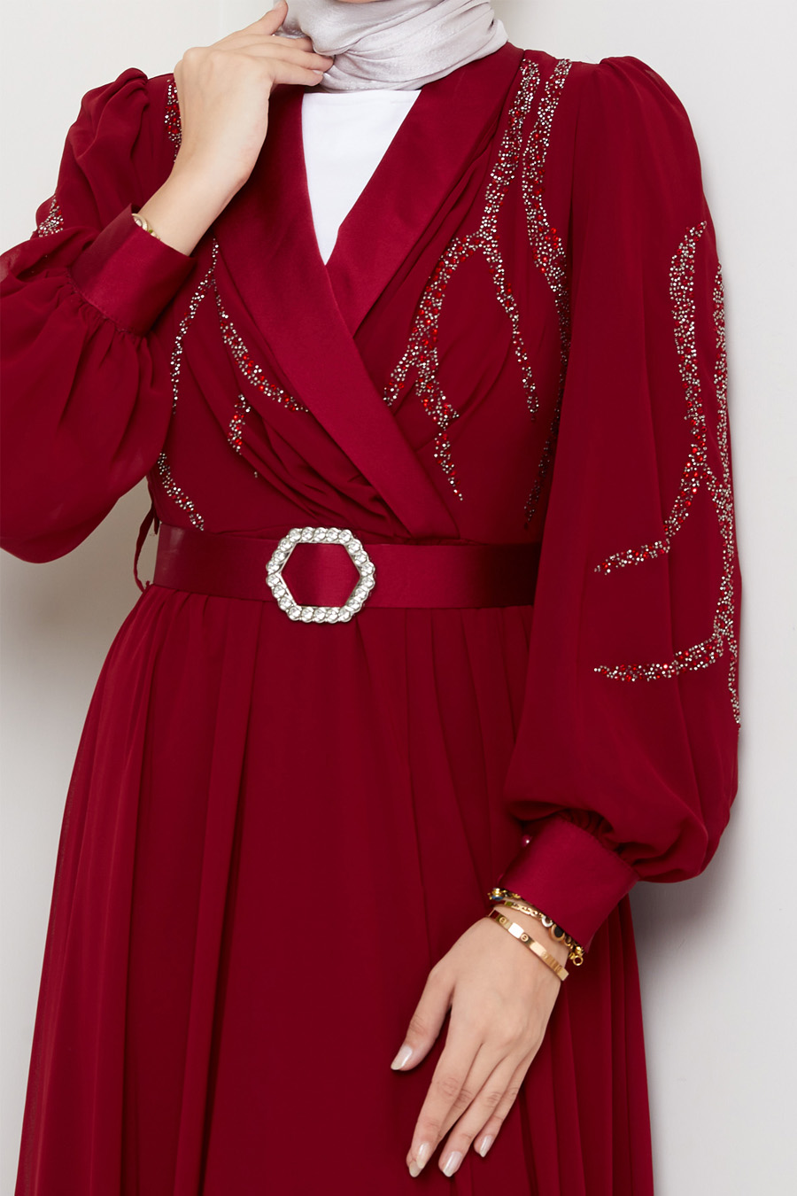 CLARED RED  EVENING DRESS   CLARED RED  EVENING DRESS