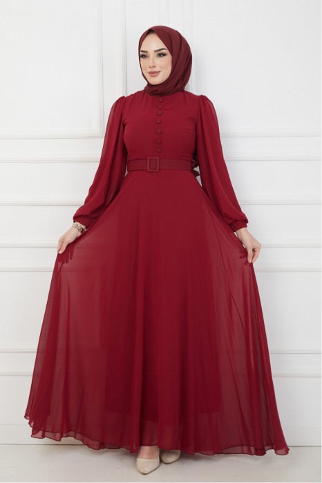 CLARET RED DRESS
