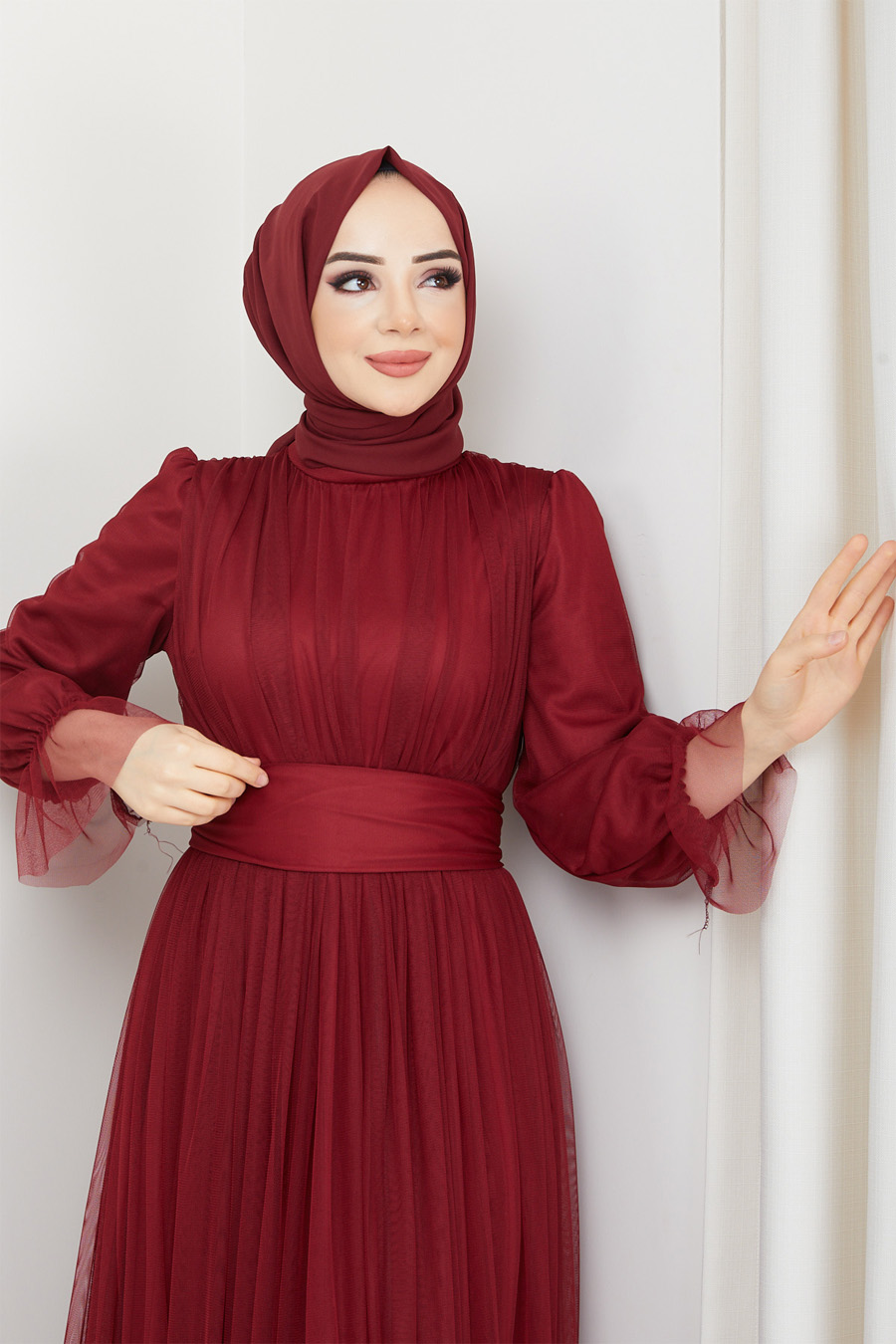CLARET RED EVENING DRESS   CLARET RED EVENING DRESS