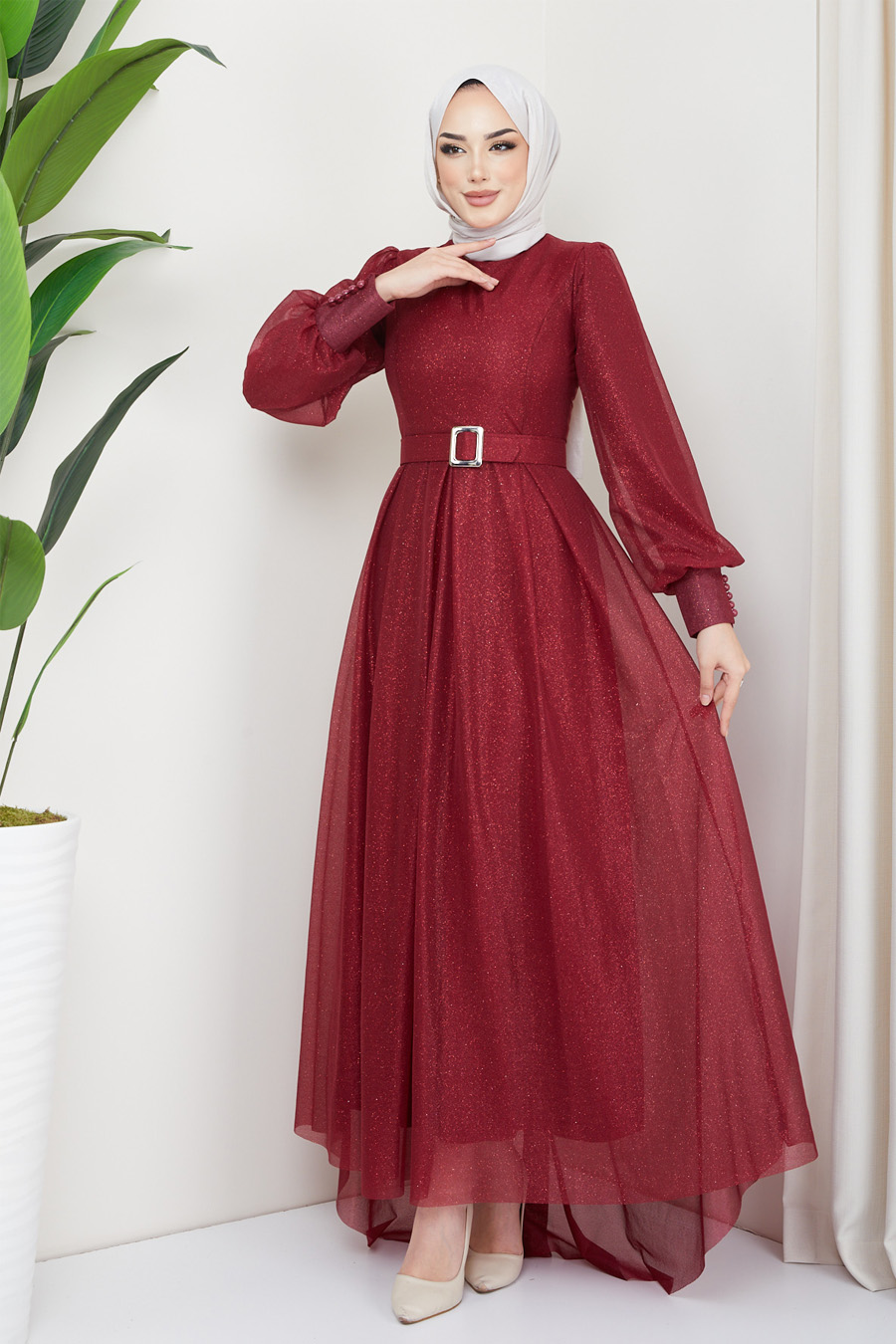 CLARET RED  EVENING DRESS   CLARET RED  EVENING DRESS