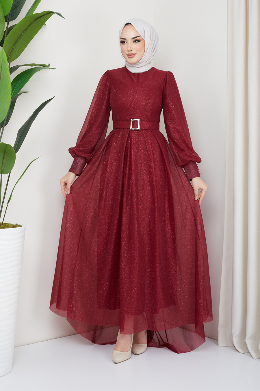 CLARET RED  EVENING DRESS   CLARET RED  EVENING DRESS