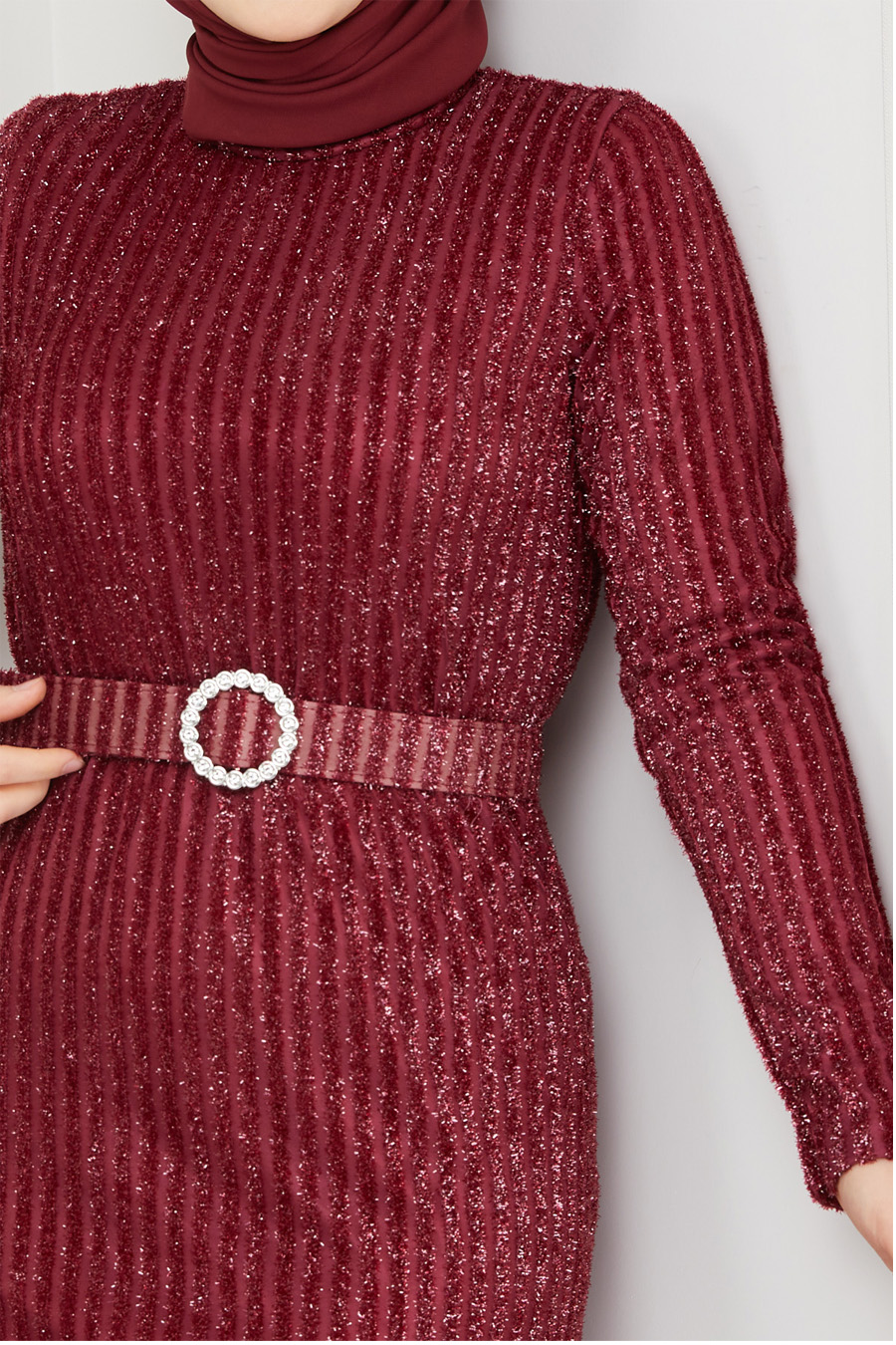 CLARET RED EVENING DRESS   CLARET RED EVENING DRESS