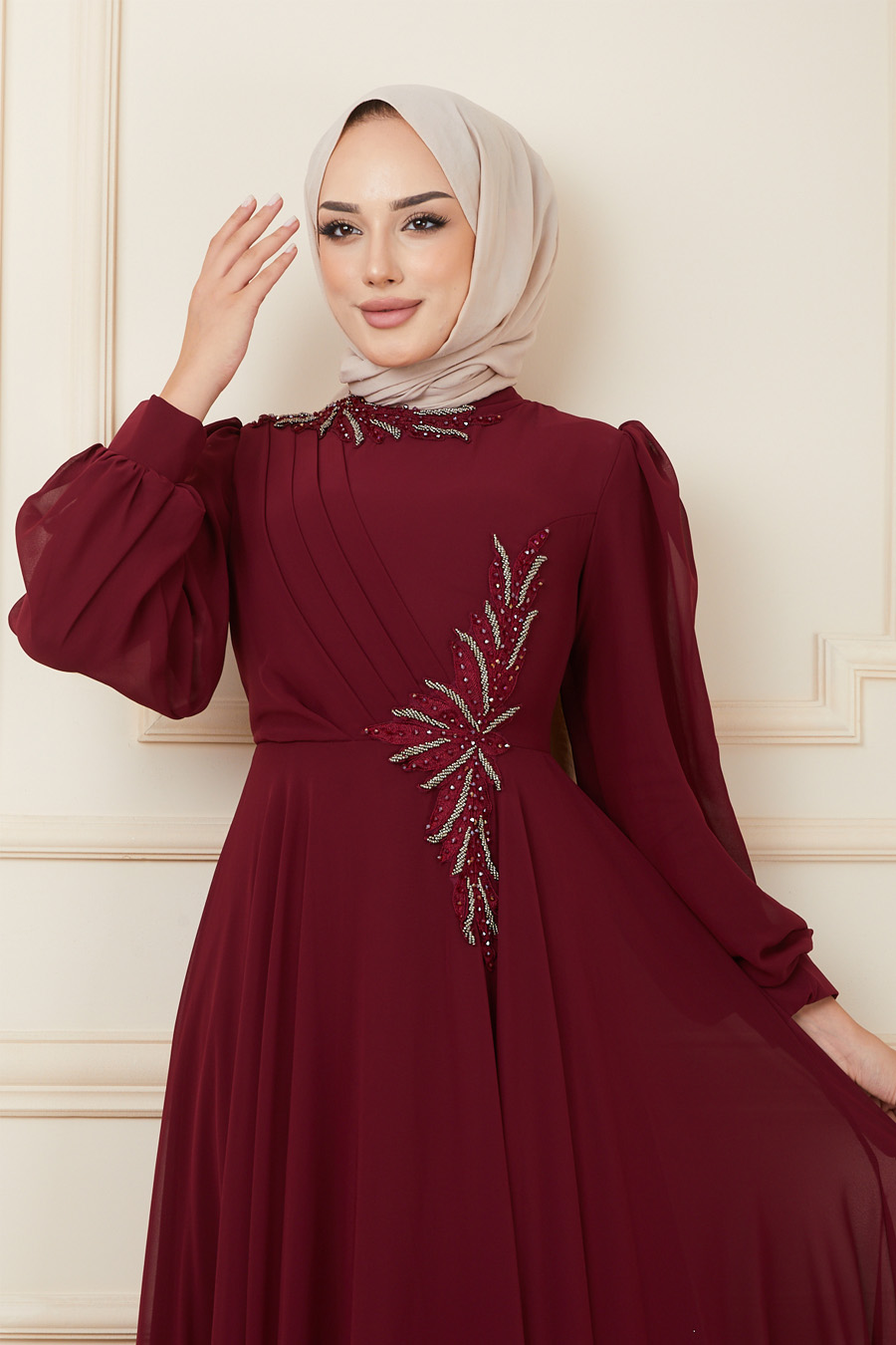 CLARET RED EVENING DRESS   CLARET RED EVENING DRESS