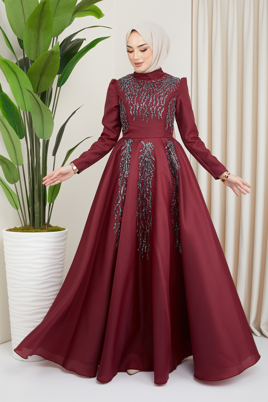 CLARET RED EVENING DRESS   CLARET RED EVENING DRESS