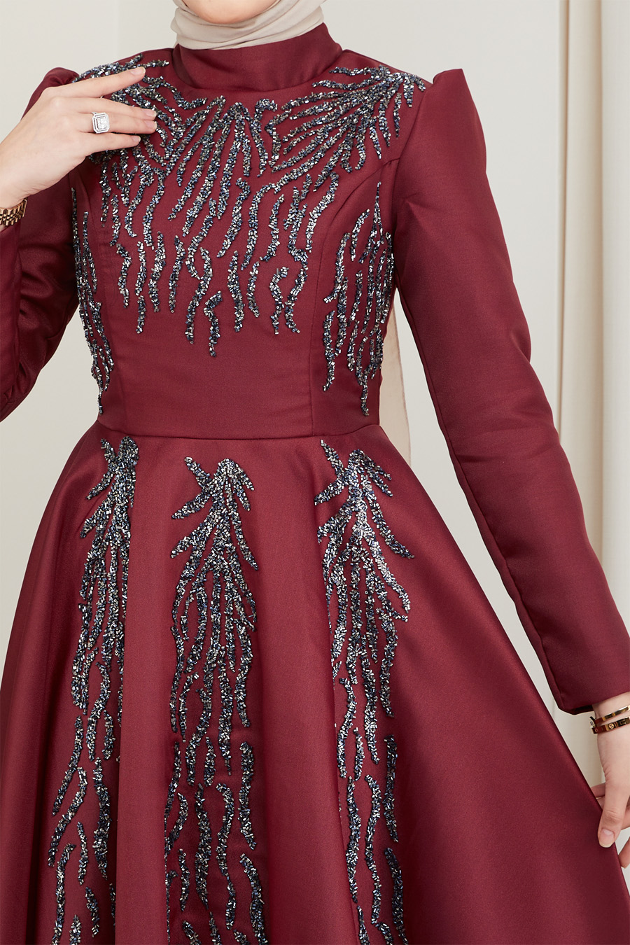 CLARET RED EVENING DRESS   CLARET RED EVENING DRESS