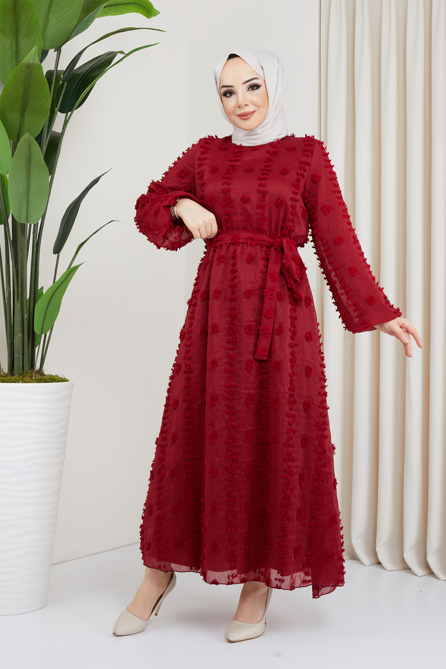 CLARET RED DRESS