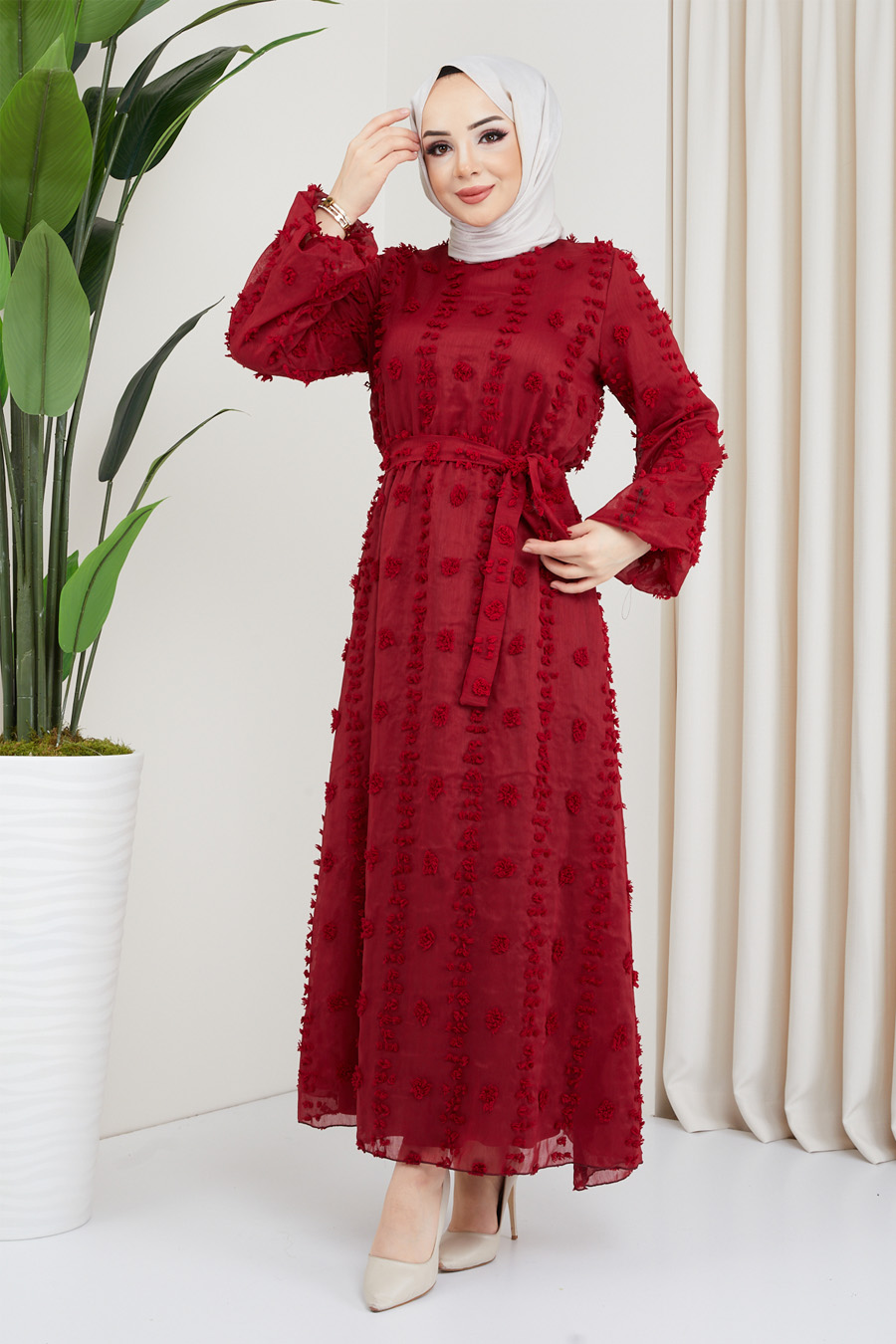 CLARET RED DRESS
