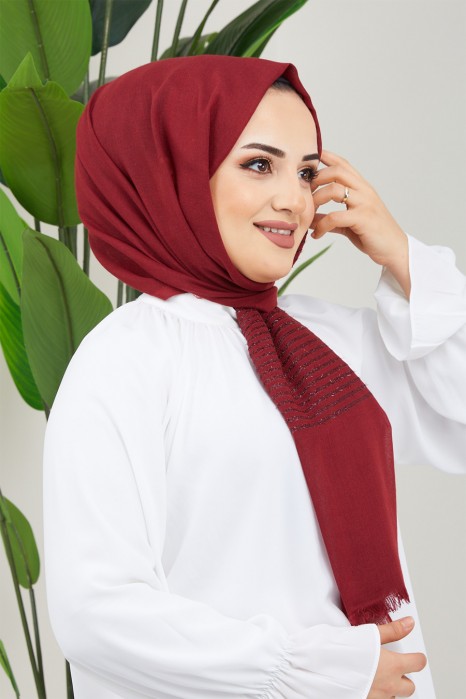 CLARED RED  -  SHAWL