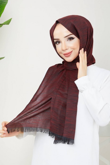CLARED RED- SHAWL