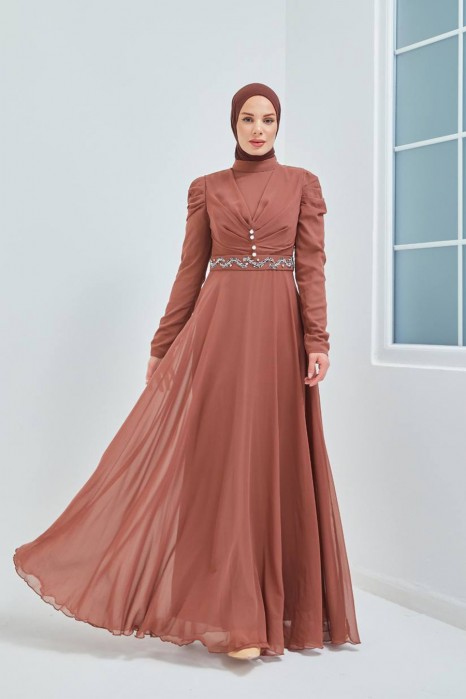 COPPERTONE COLOR  EVENING DRESS  