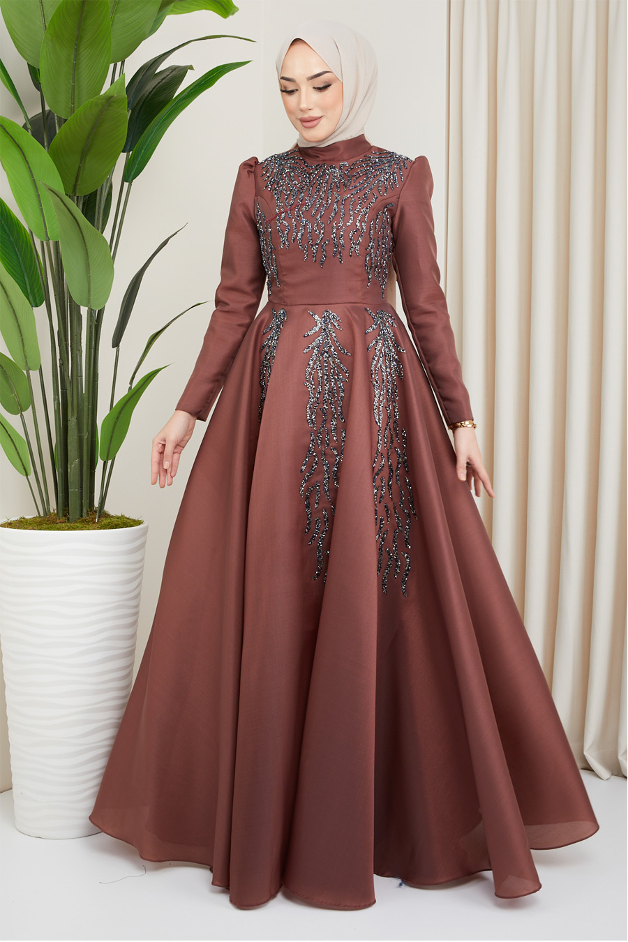 COPPERTONE COLOR EVENING DRESS  