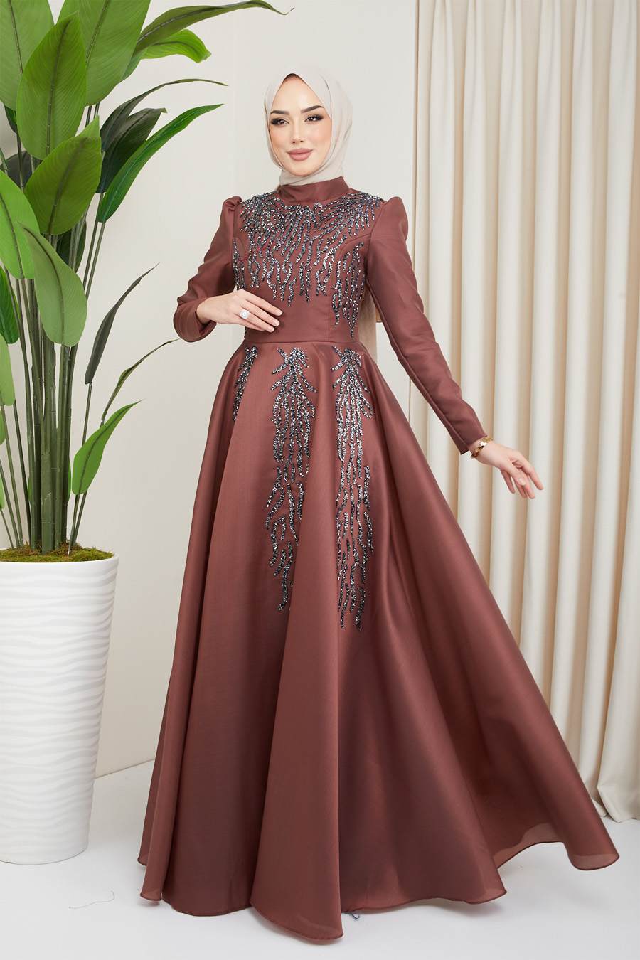 COPPERTONE COLOR EVENING DRESS  