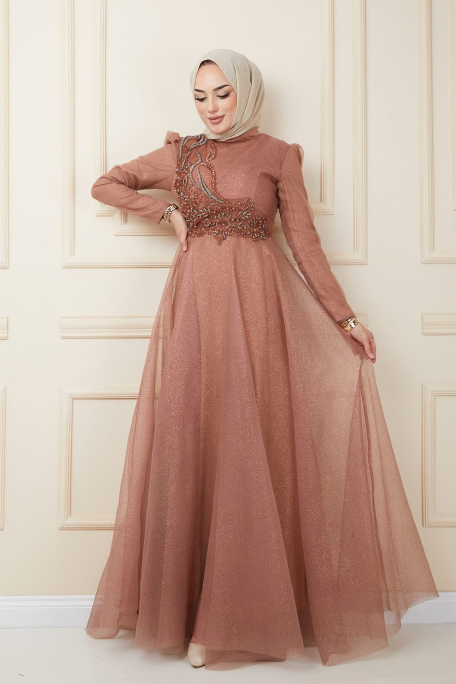 COPPERTONE COLOR EVENING DRESS  