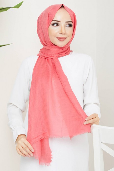 CORAL COLOR - SHAWL