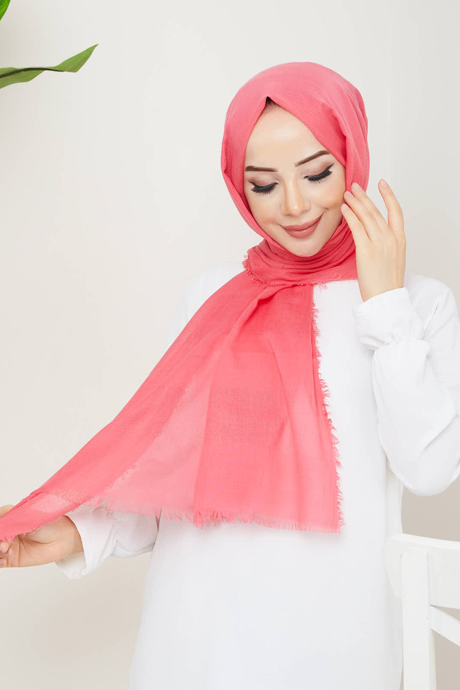 CORAL COLOR  - SHAWL