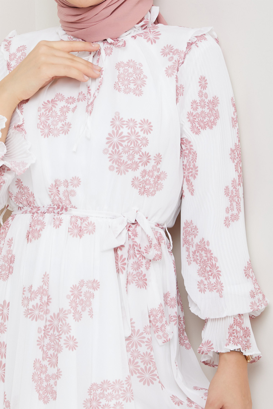 DAISY PATTERNED DRESS - PINK 