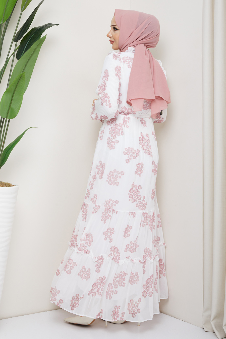 DAISY PATTERNED DRESS - PINK 