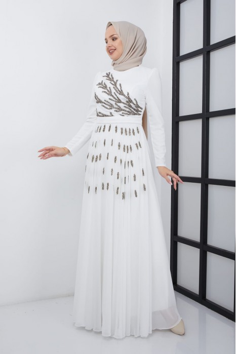 ECRU  EVENING DRESS  