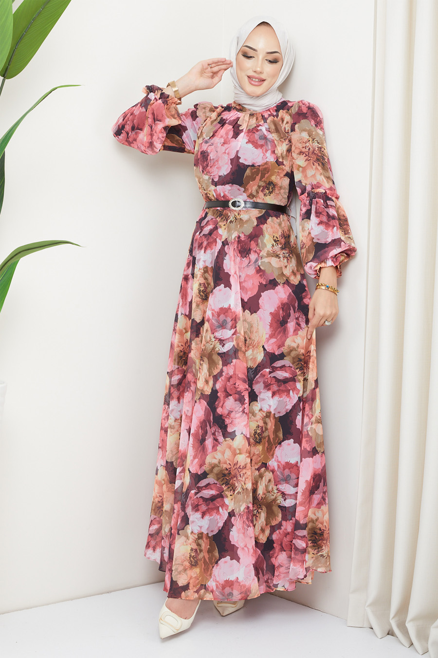 FLOWER PATTERNED  DRESS  