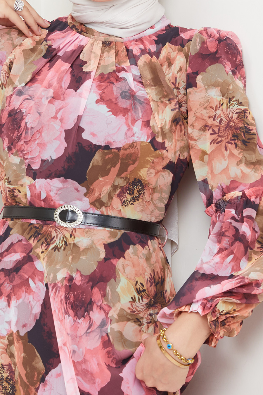 FLOWER PATTERNED  DRESS  