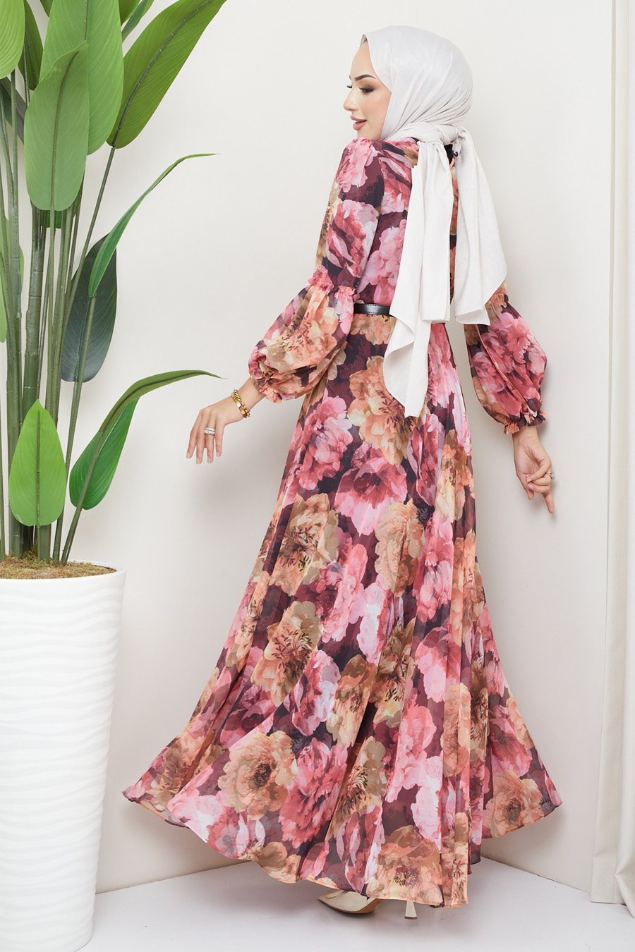 FLOWER PATTERNED  DRESS  