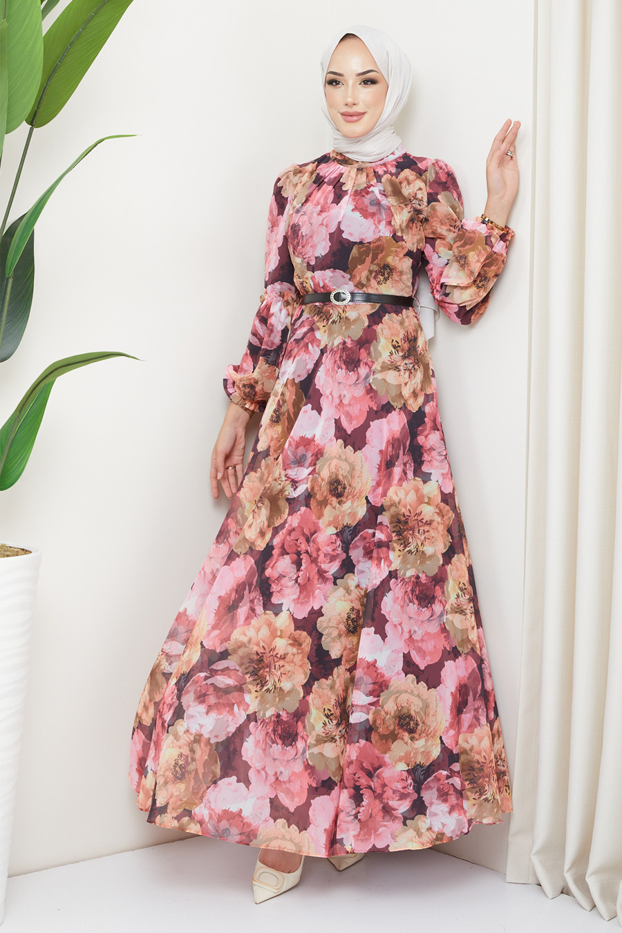 FLOWER PATTERNED  DRESS  