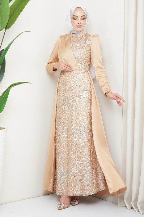 GOLD  EVENING DRESS  