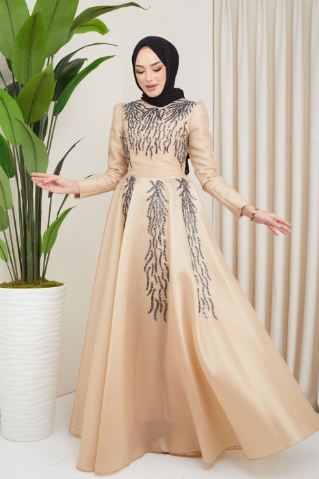 GOLD EVENING DRESS  
