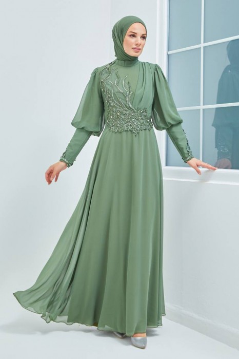 GREEN - EVENING DRESS  