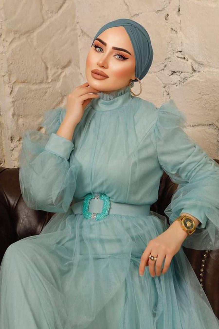 GREEN   -  EVENING DRESS  GREEN   -  EVENING DRESS