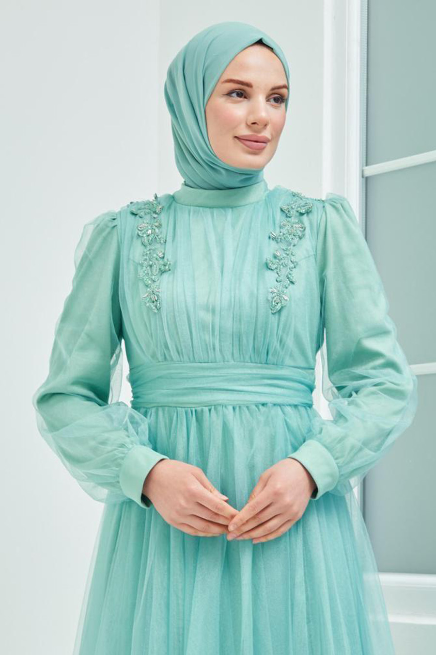 GREEN - EVENING DRESS 