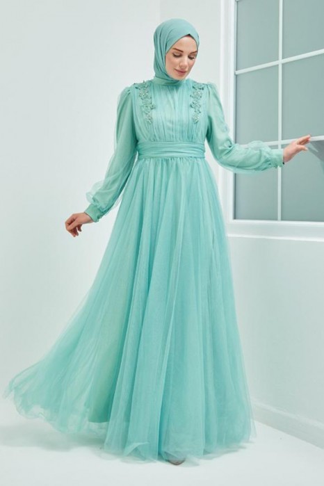 GREEN - EVENING DRESS 