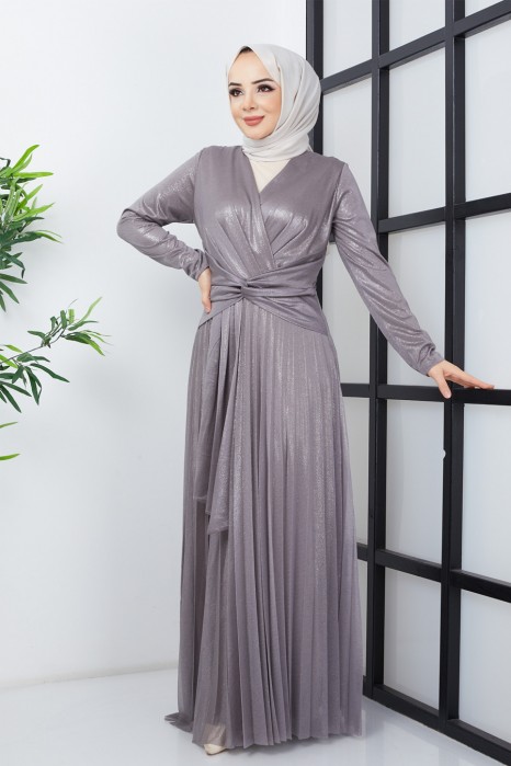 GREY EVENING DRESS  