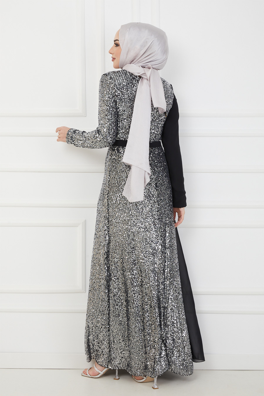 GREY EVENING DRESS   GREY EVENING DRESS