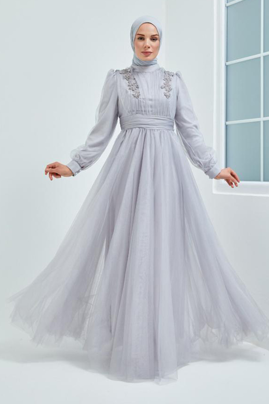 GREY  - EVENING DRESS 