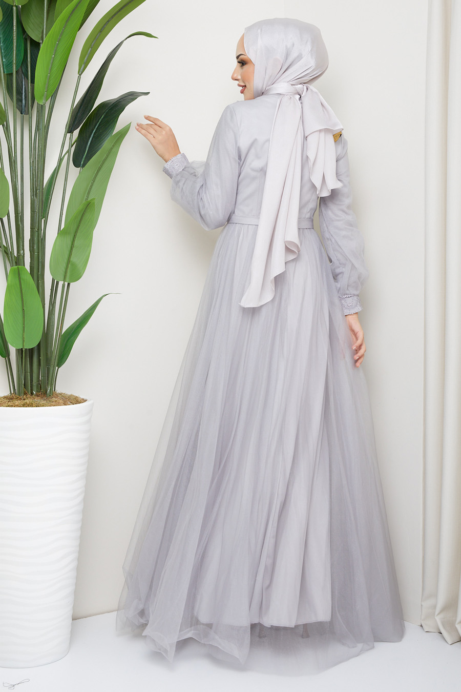 GREY  - EVENING DRESS 