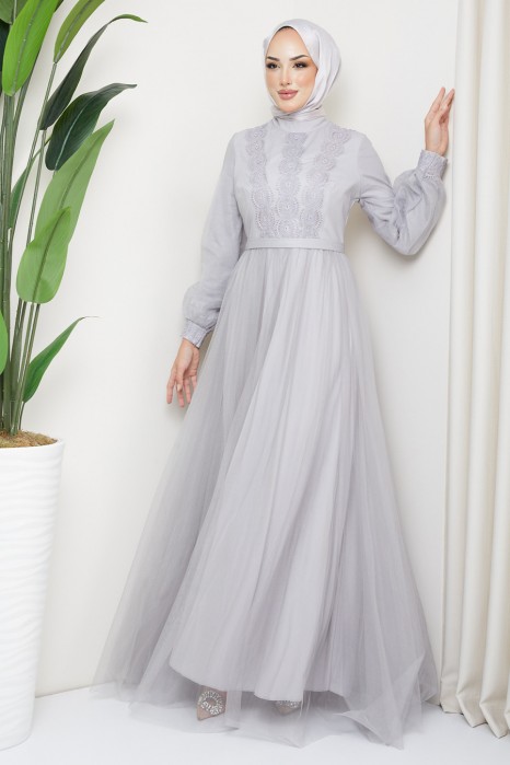 GREY  - EVENING DRESS 