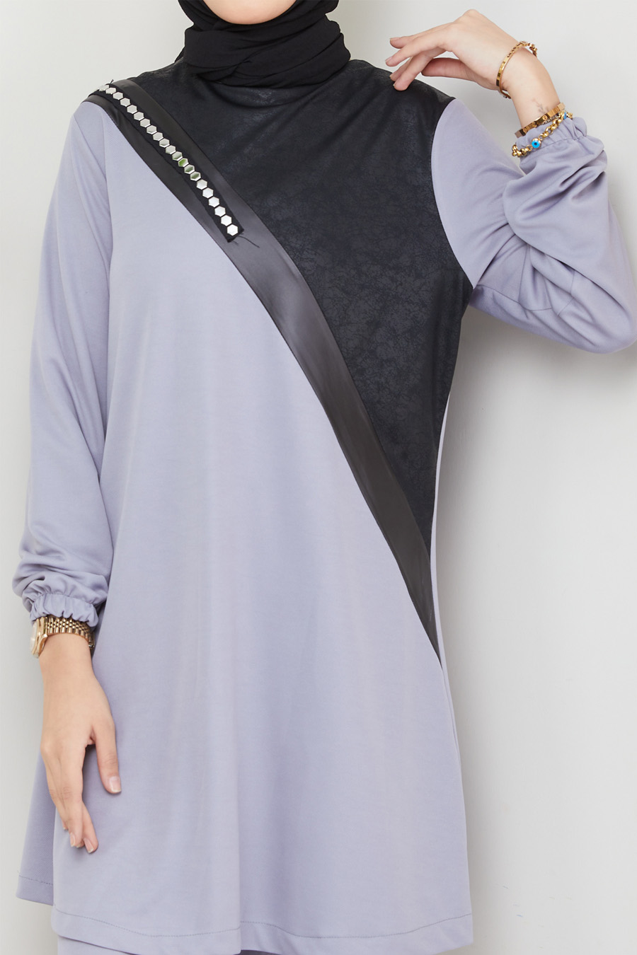 GREY TUNIC AND PANT SUIT 