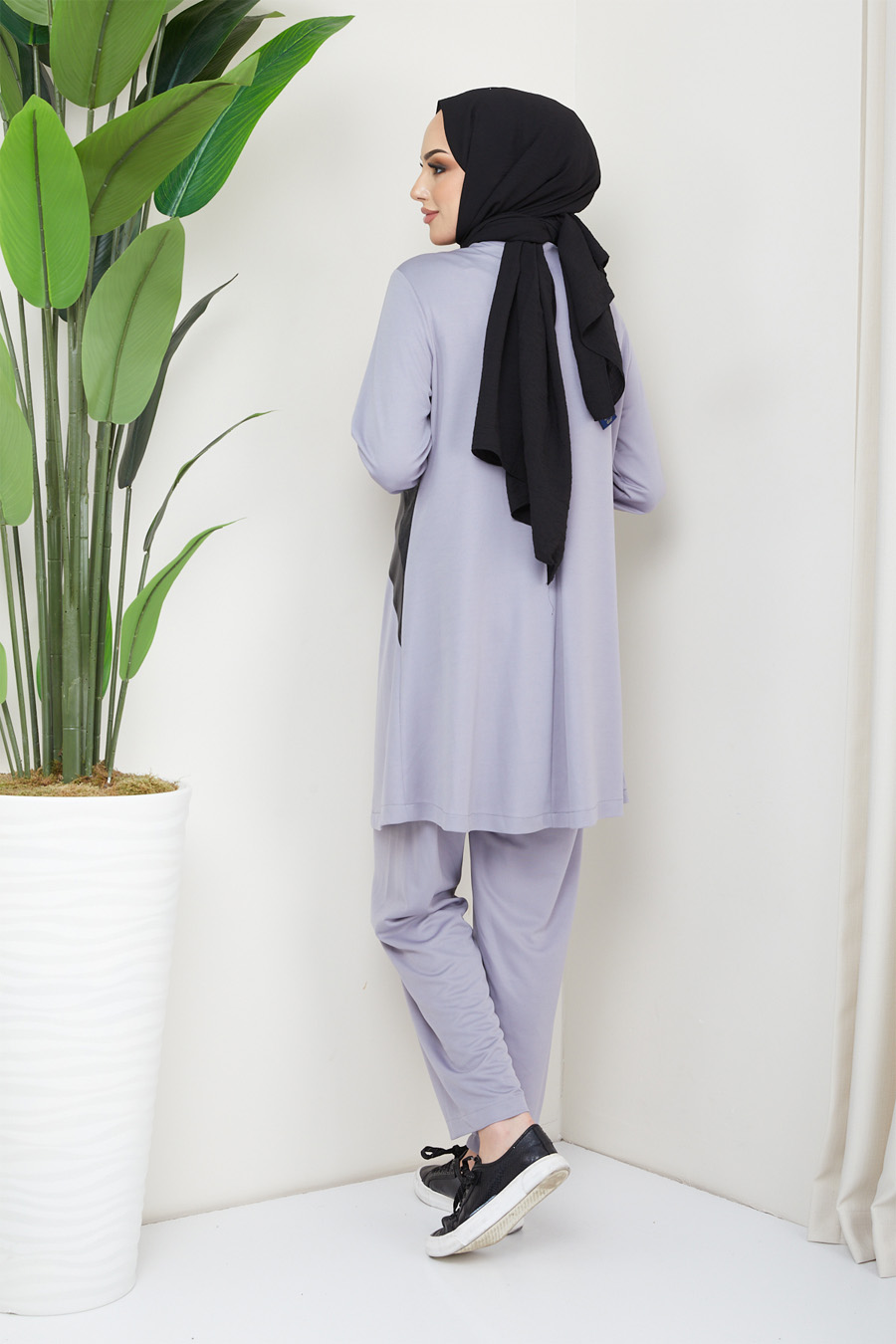 GREY TUNIC AND PANT SUIT 