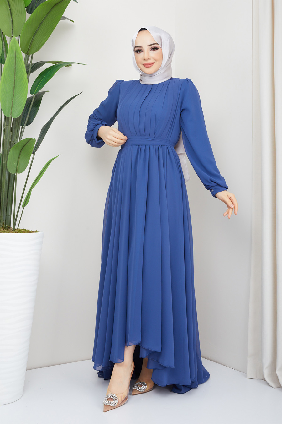 INDIGO EVENING DRESS   INDIGO EVENING DRESS