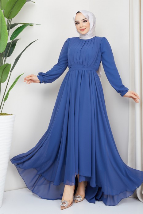 INDIGO EVENING DRESS  