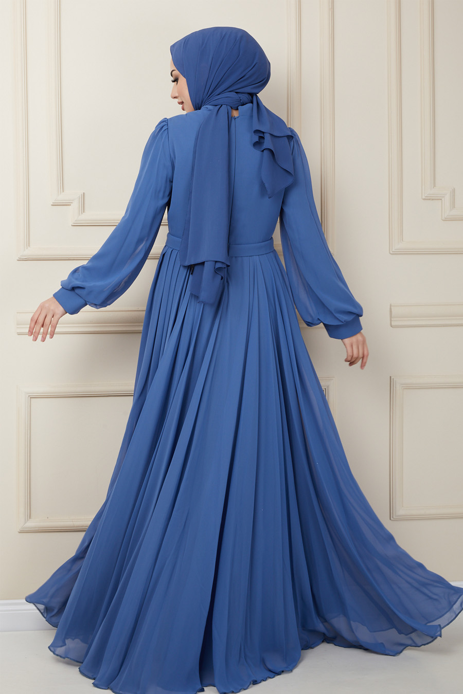 INDIGO EVENING DRESS  