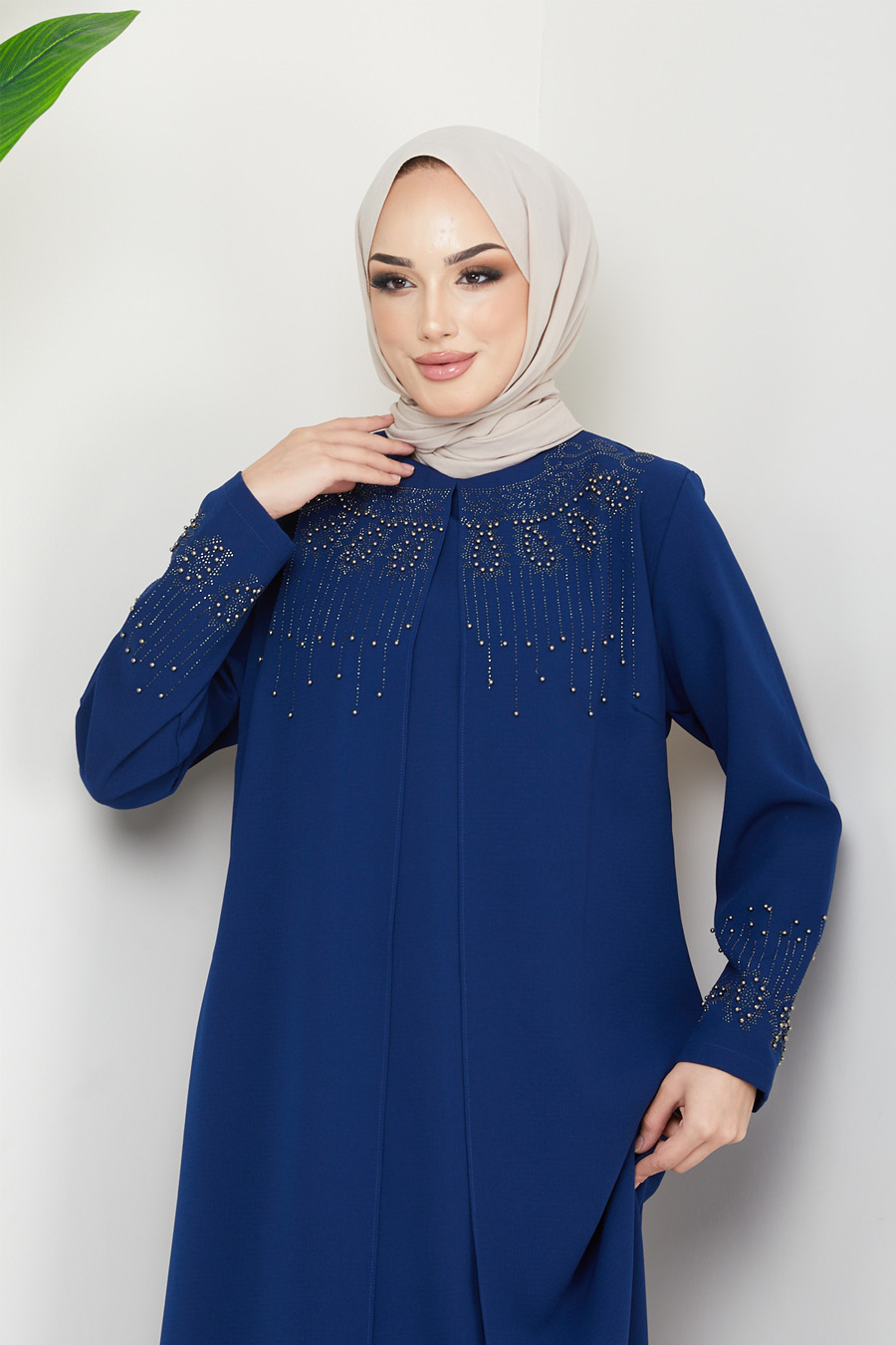 INDIGO COLOR EVENING DRESS   INDIGO COLOR EVENING DRESS