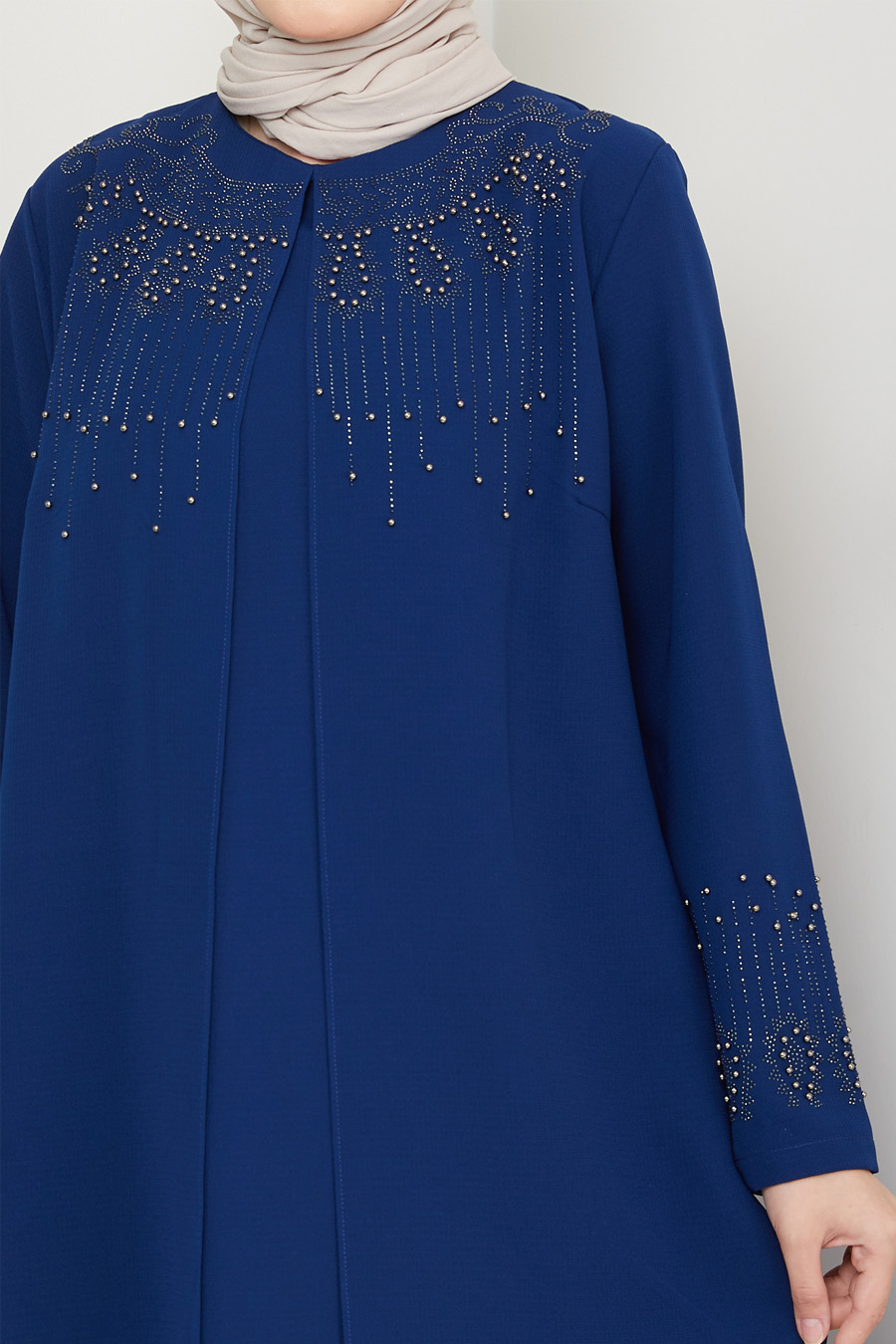 INDIGO COLOR EVENING DRESS   INDIGO COLOR EVENING DRESS