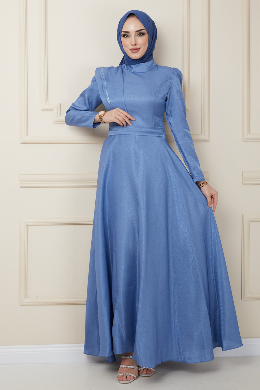 INDIGO EVENING DRESS  