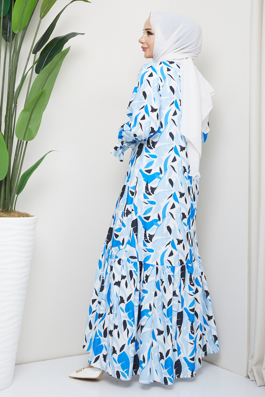 INDIGO  PATTERNED  - DRESS